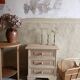 Renovated raw bedside table with 3 drawers