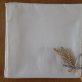 Embroidered damask square sheet