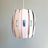 Scandinavian pendant light in metal and prismatic glass, Werner Schou, 1960-70