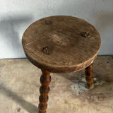 Wooden tripod stool
