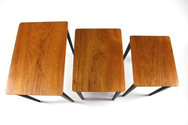 Teak trundle tables, Sweden, 1960