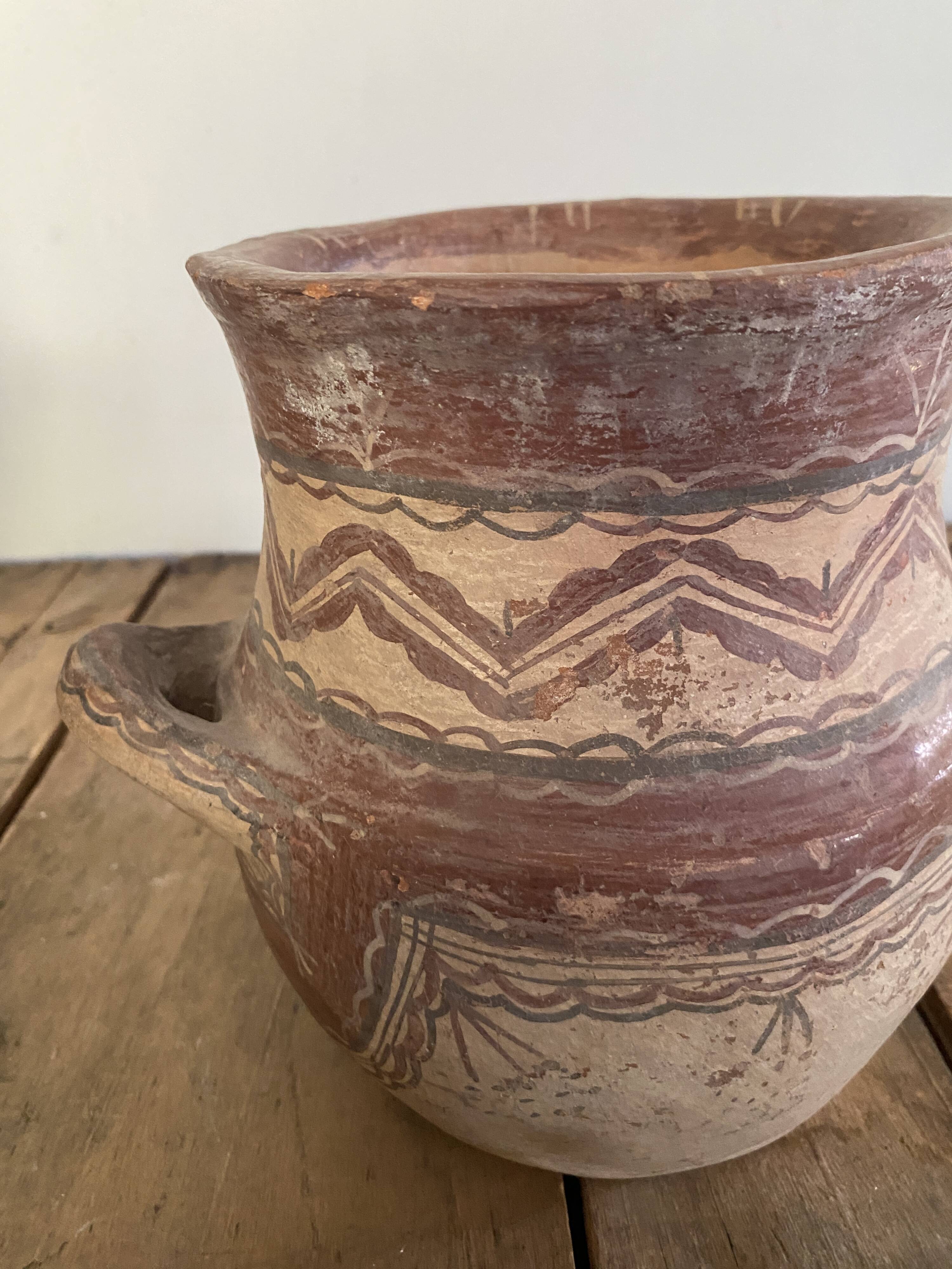 Kabyle terracotta pot with 2 handles