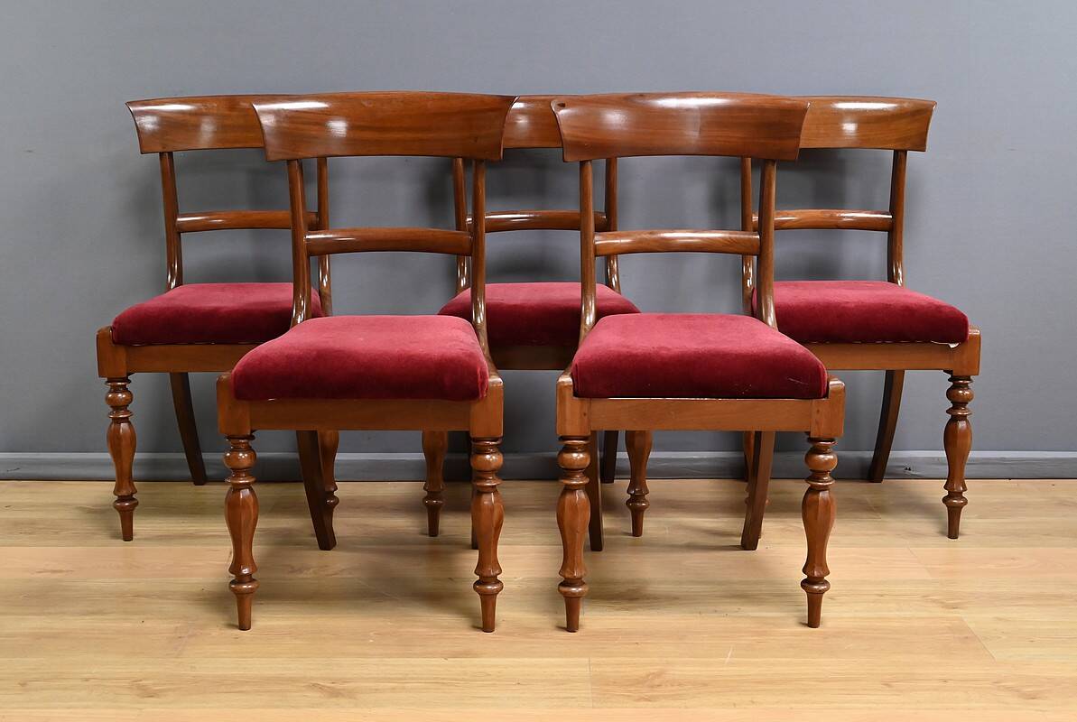 Set of 5 Mahogany Chairs, Victorian Period, England – Part 2