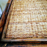Rattan side table