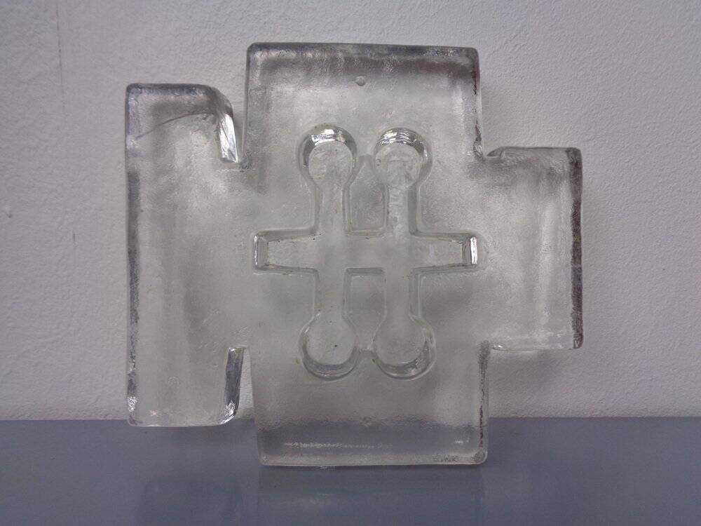 Scandinavian Glass Candleholder, 1960s