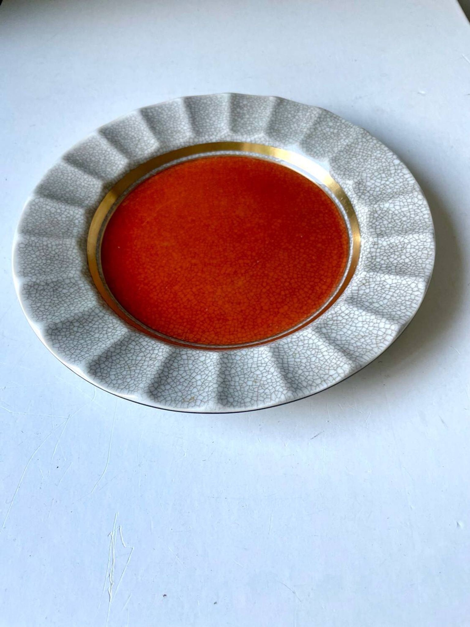 Vide poche en porcelaine craquelée Royal Copenhagen par Thorkild Olsen