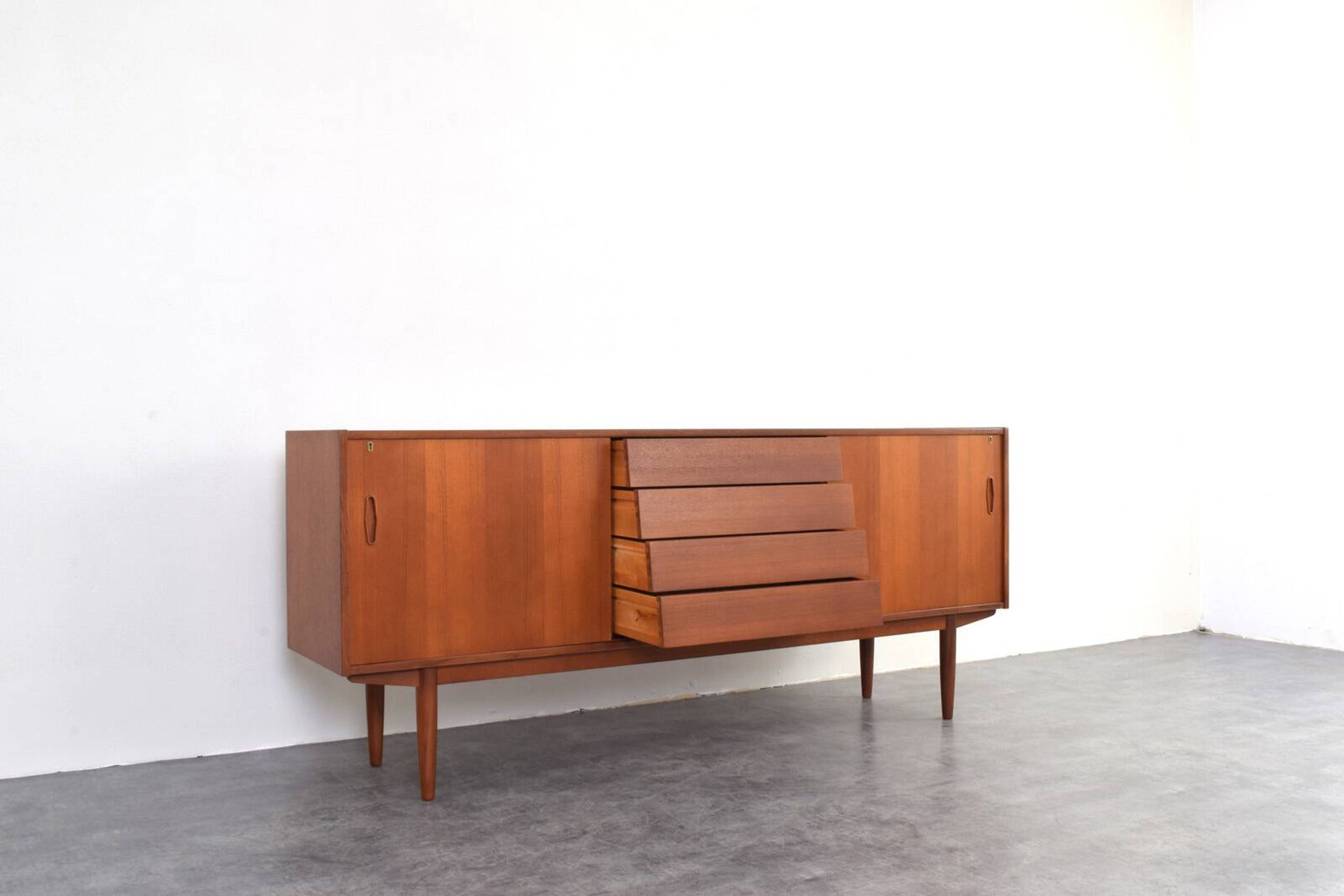 Mid-Century Teak Scandinavian Sideboard by Nils Jonsson for P.S. Heggen