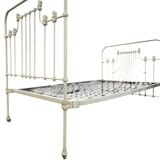 Lit vintage français en fonte : cadre de tête et de pied de lit