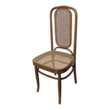 Vintage High Back Bentwood Cane Dining Chair / Thonet Style / Torn Seat
