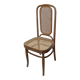 Vintage High Back Bentwood Cane Dining Chair / Thonet Style / Torn Seat