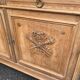 Louis XVI buffet renovated in solid oak from the 19th century, 140cm.