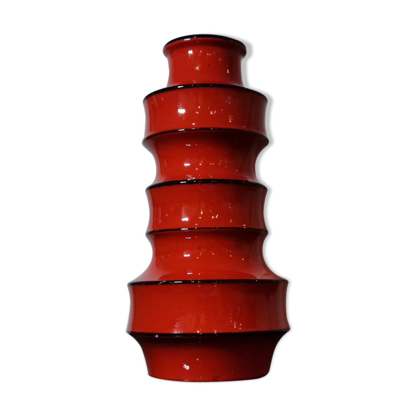 Vase XL west germany 267-48 glossy red ceramic