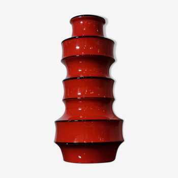 Vase XL west germany 267-48 rouge brillant en céramique