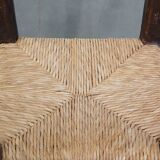Antique Spanish Country Chairs with Woven Rush Seats