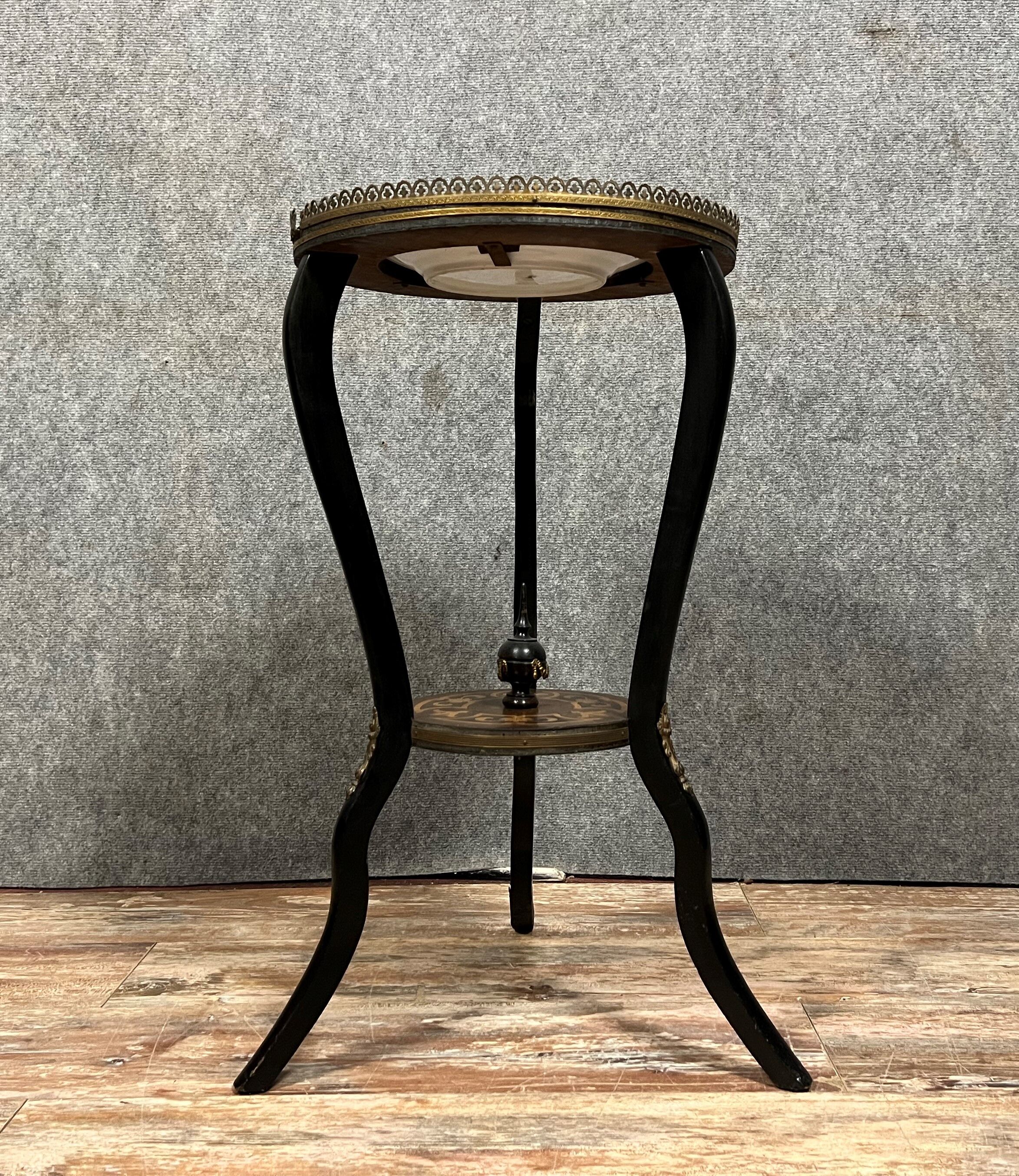 Napoleon III era ceremonial table in Boulle marquetry around 1850