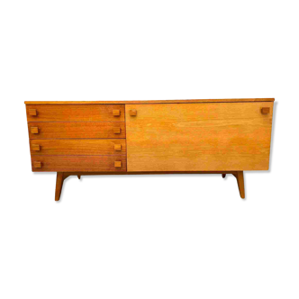 Modernist Sideboard with Drop-Down Door, Czechoslovakia, 1970s