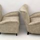 Attributed Gio Ponti Mid-Century Modern Italian Velvet Armchairs for ISA