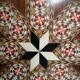 Old oriental plateau in marquetry.