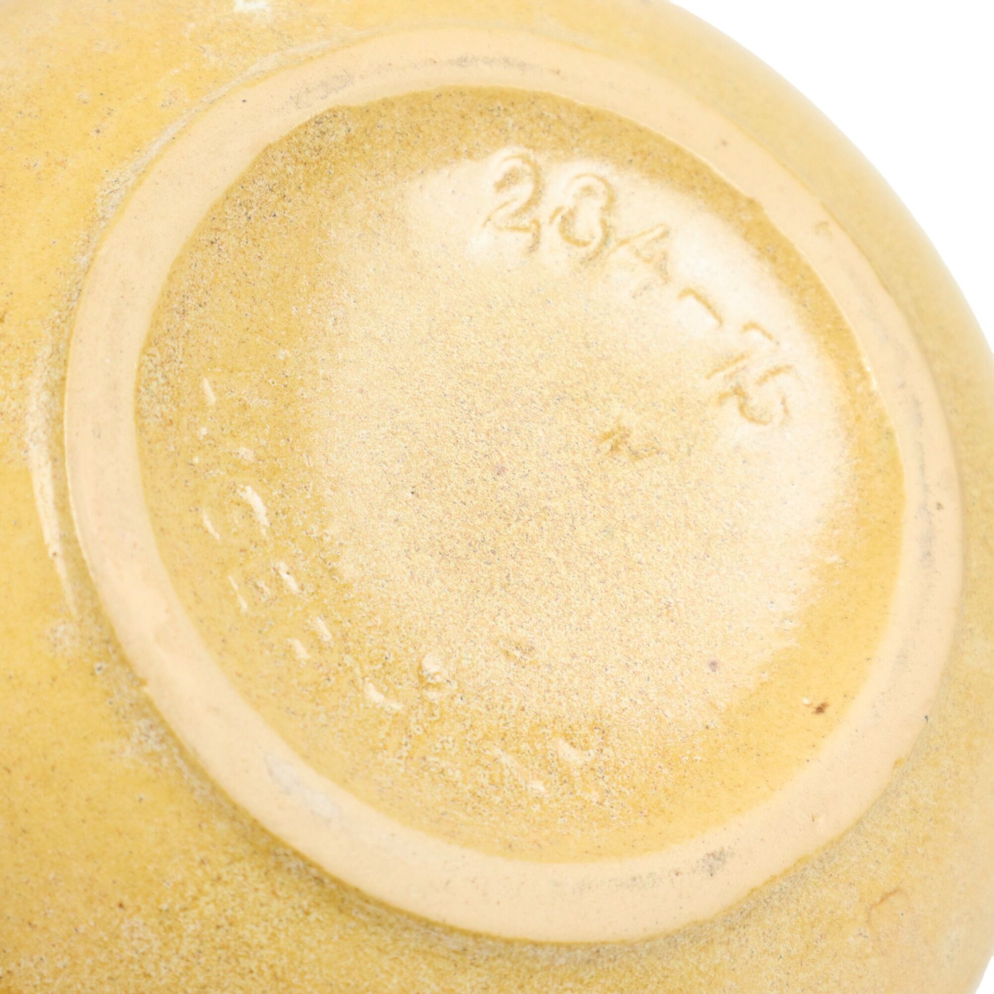 Green beige convex vase scheurich ceramics west germany 284-15