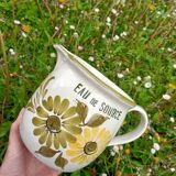 Vintage ceramic flower pitcher - Spring Water -
