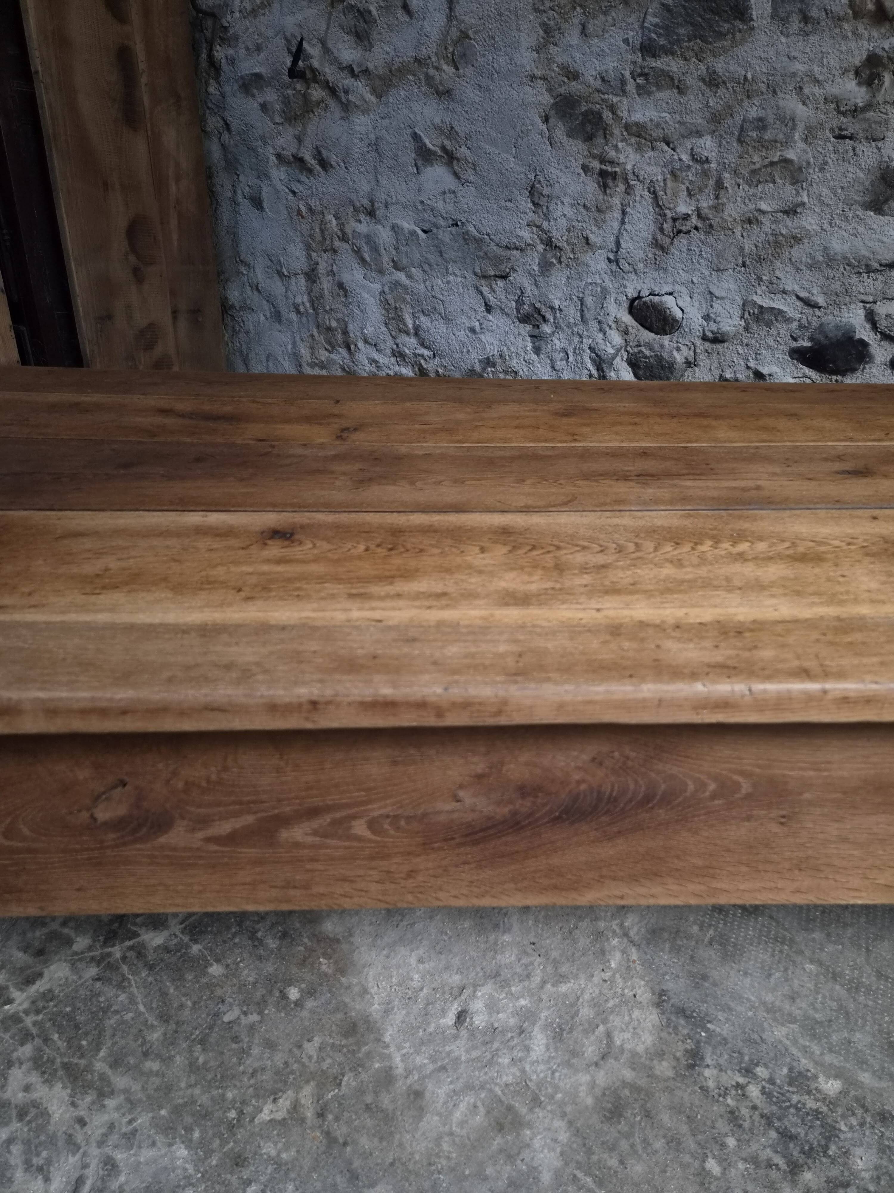 Table basse ancienne en chêne français – Table XXL de ferme du XIXe siècle