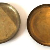 Pair of gilded brass cups