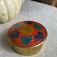 Cloisonné brass bonbonnière