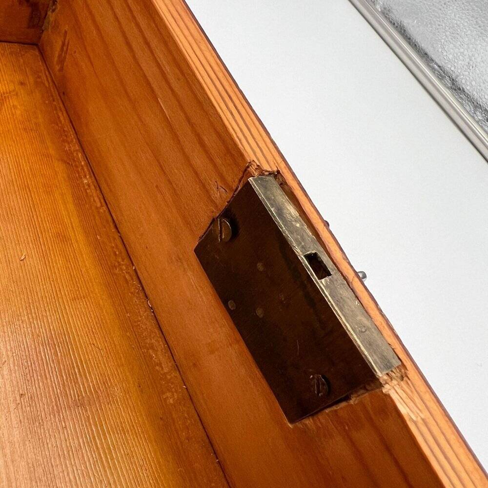 Biedermeier Jewelry Box in Cherry Wood, Ash & Brass, Southern Germany, 1820s