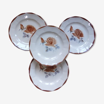 Set de 4 assiettes dessert de Digoin Sarreguemines