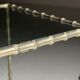 Faux bamboo side table metal