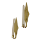Pair of Swedish brass wall sconces from the mid-century.
