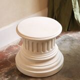 Antique plaster pedestal column