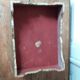 Old painted and gilded wooden waste paper basket in Florentine style