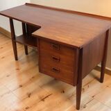 Scandinavian "boomerang" free-form desk in teak - 1960s