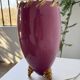 Pink and gold ceramic tripod table lamp
