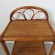 Pair of rattan and bamboo bedside tables 1970s