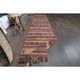 Turkish Kilim Vintage Handmade Wool Runner Rug Orange Gray Runner 66x334