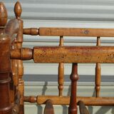 Solid walnut baby cot