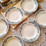 6 soup plates, iron earth, Longchamp, mid-20th century