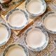 6 soup plates, iron earth, Longchamp, mid-20th century