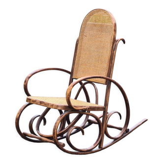 Rocking chair rattan cannage 1950 vintage