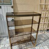 70s glass bookcase