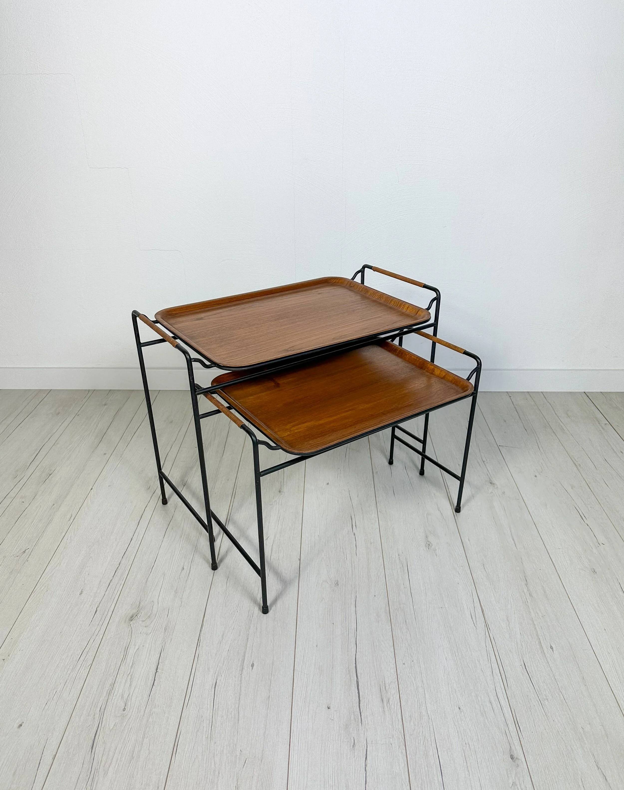 1960s Vintage Danish Teak Nesting Tables by Silva