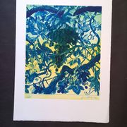 Original lithograph by Gérard Diaz (1938-2021), "the vine, the grape, the wine", 1999.