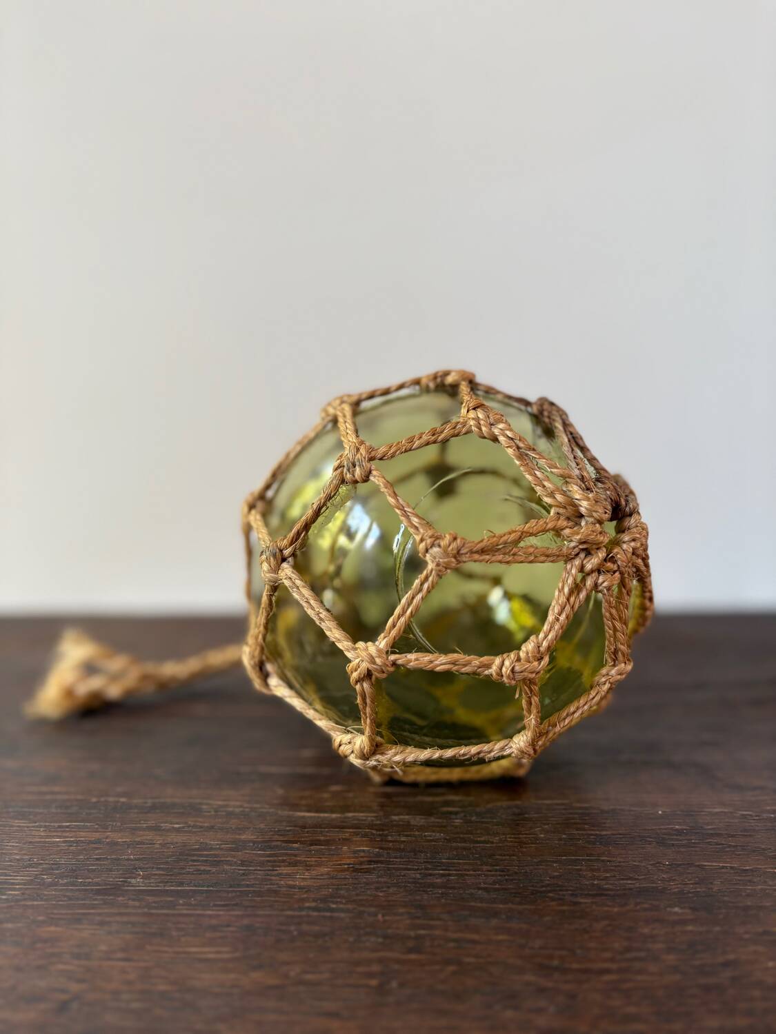 Vintage Bohemian Green Ball Antique Fishing Float