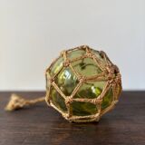 Vintage Bohemian Green Ball Antique Fishing Float