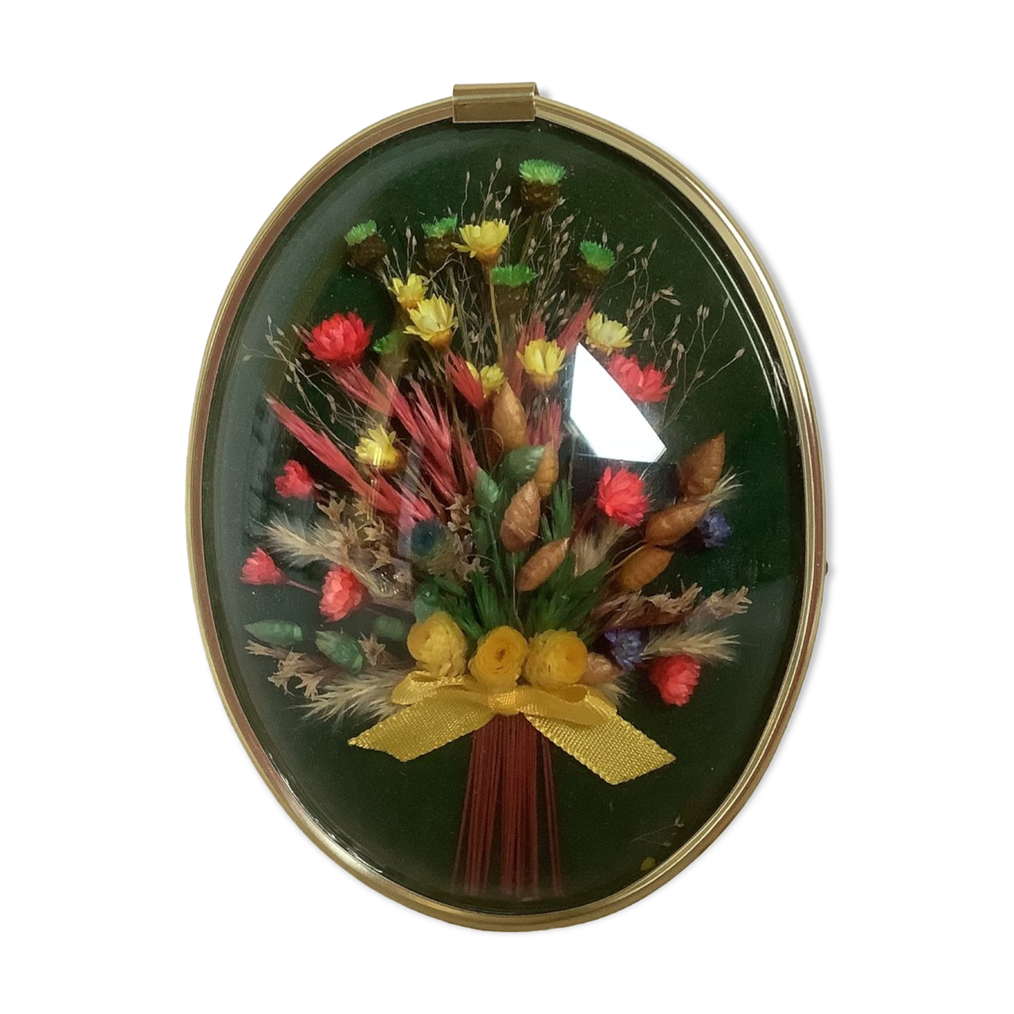 Frame natural dried flowers