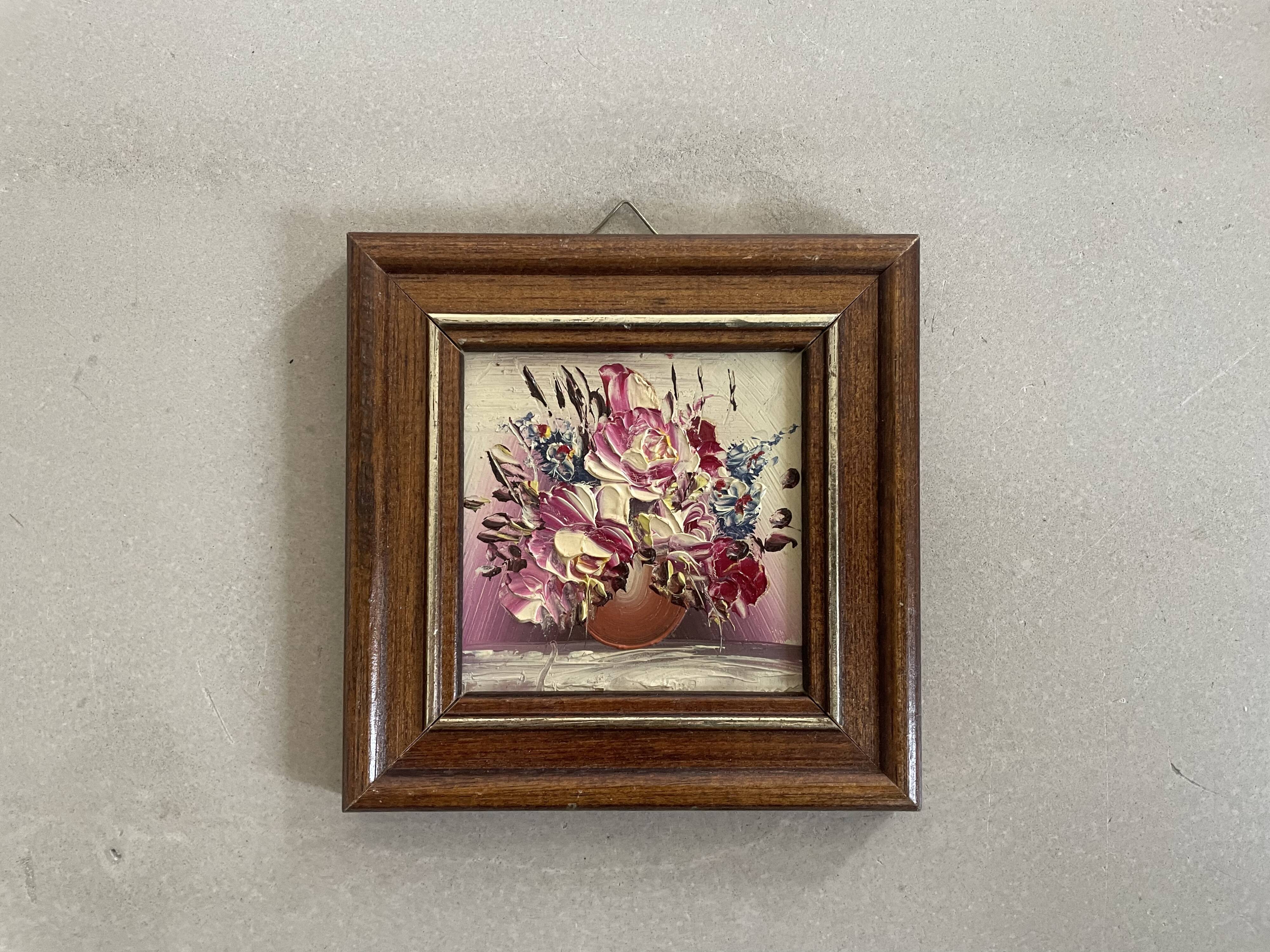 Miniature painting, oil on panel