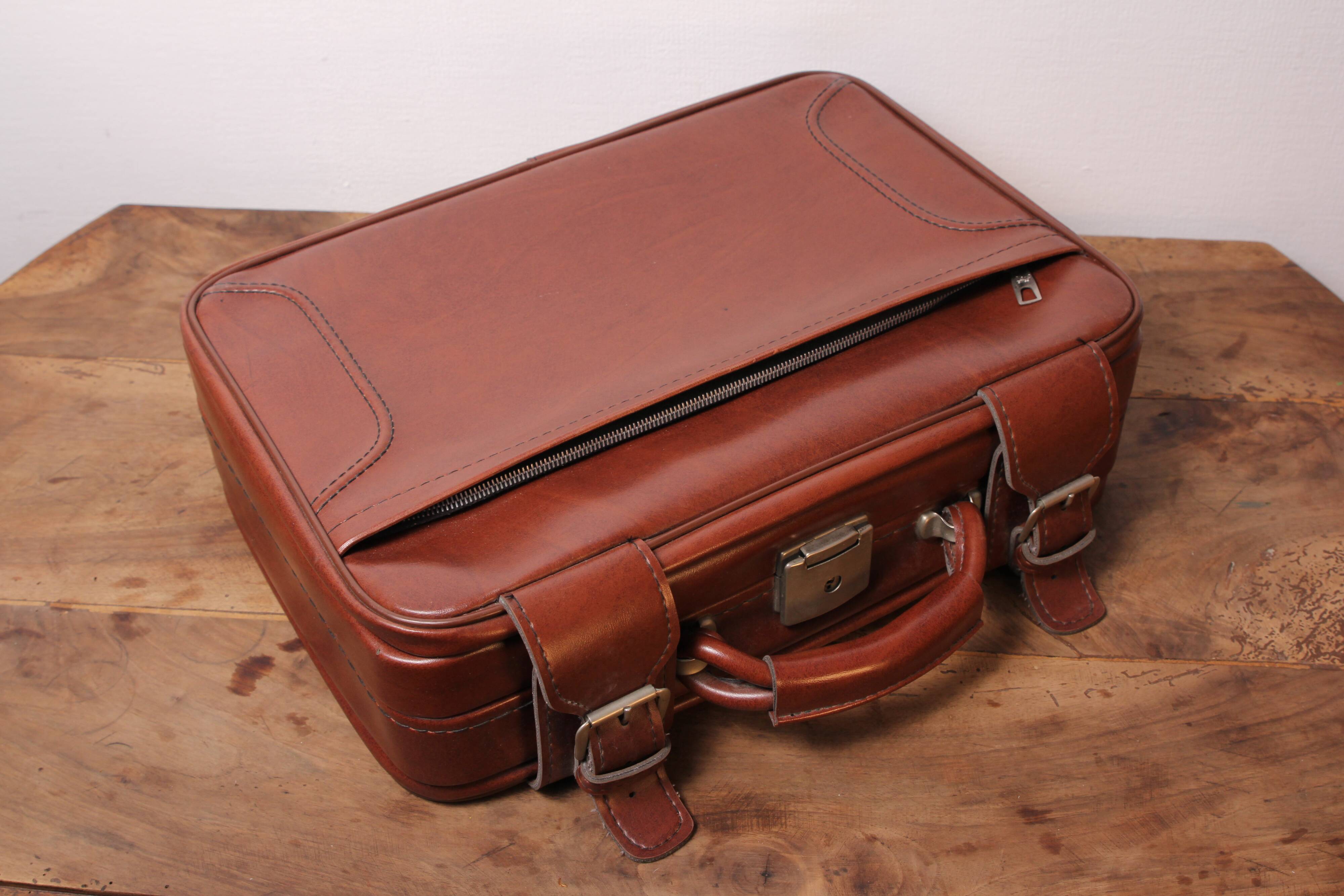 Valise camel vintage