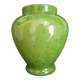 Biot vase in mouth-blown glass, with bubbles, grass green color